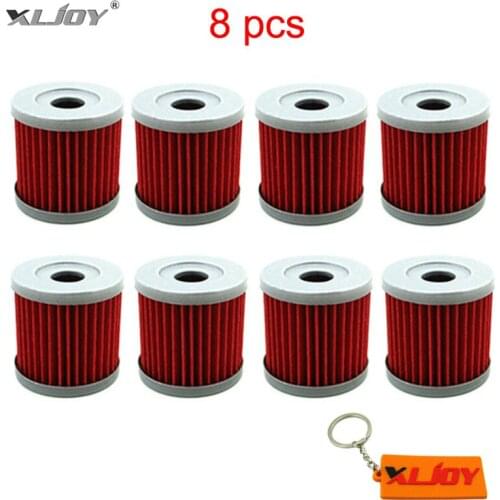 8x Oil Filter For SUZUKI DRZ 400 400E 400S 400SM LTZ 400 LTR 450 KAWASAKI KLX400SR ARCTIC CAT DVX400 ATV Dirt Motor Bike