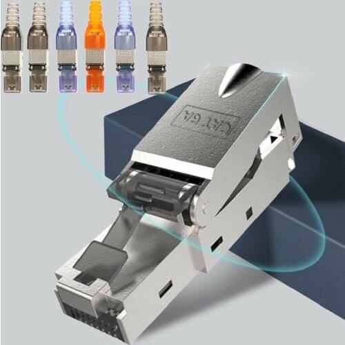 Ftp Rj45 Connector Metal Module Tool Free P P5 Cat6A Shielded Crystal Head