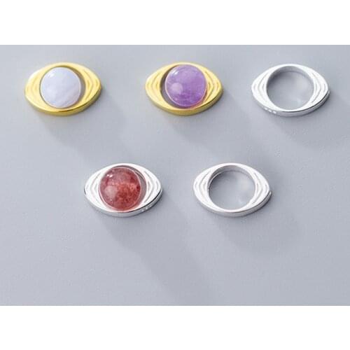 Fashion 925 Sterling Silver Eye Shape Spacer Beads Inner Hole 8.5mm Separation Beading Charms DIY Jewelry Making Women Bracelets