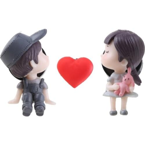 Lovely Girl Boy Car Air Vent Freshener Perfume Clip Aromatic Diffuser Set Cartoon Couple Air Outlet Decoration Aromatherapy
