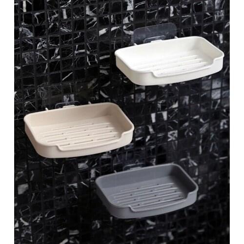 XZJJA Wall Mounted Soap Holder Detachable Bathroom Drainage Soap Tray Shower Soap Holder Bathroom Accessories Makeup Organizer