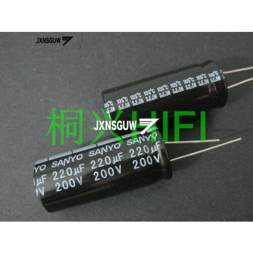 20PCS Original SANYO 200V220UF 18X40MM black Aluminum electrolytic capacitors 220uF/200v 105 degrees 220UF 200V