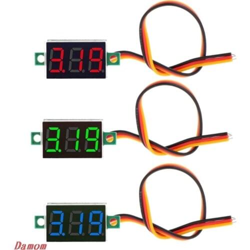 LED Display Panel Voltage Meter 0.36" DC 0-100V 3 bits 3 wires Digital Voltmeter