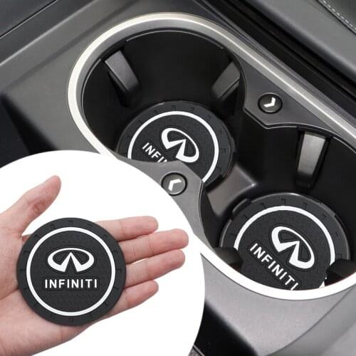 1/2pcs Car Cup Holder Anti-slip Mat Car Interior Accessories For Infiniti FX35 Q50 Q30 ESQ QX50 QX60 QX70 EX JX35 G35 G37