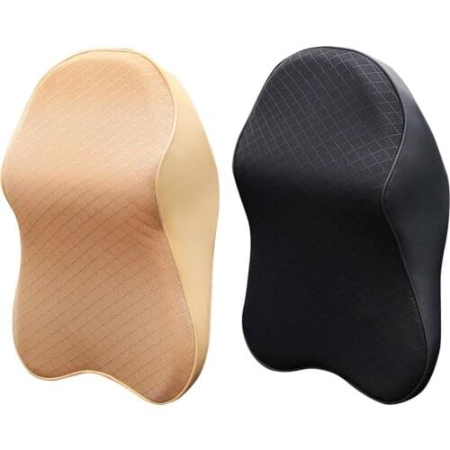 Car Seat Headrest Pad 3D Memory Foam Pillow Head Neck Pain Relief Travel Neck Support Breathable Mesh Fabric Memory Foam Cushion
