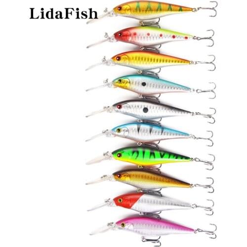 Minnow Fishing Lure 3D Eyes 11cm 9.5g Swinger Sinking Crank Lure Carp/Bass Fishing Tackle 1Pcs 10 Colors Optional