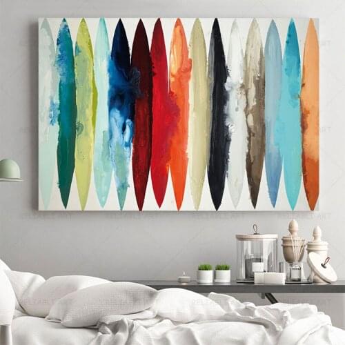Modern Even Flow Print Abstract Coloful Oil Painting Wall Art Scandinavian Canvas Posters and Prints Home Decoration Living Room