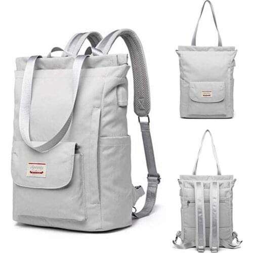 Waterproof Backpack for Women 13.3 14 15.6 inch USB Fashion Notebook Backpack for College students Oxford Canvas Computer Bag