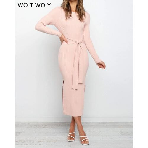 Модные вязаные платья WO.T.WO.Y China At AliExpress