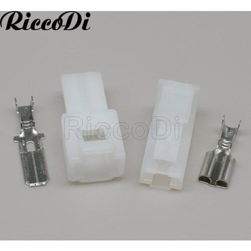 1/5/10/20sets 1 Pin Way Male Female Platstic Housing Brass Pins Unsealed Cable Wiring Plug Socket Connector 6070-1481 6070-1471