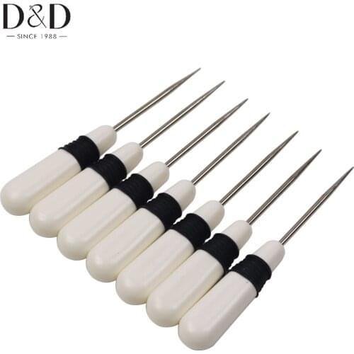 1Pc Sewing Awl Plastic Handle Punch Hole Awl DIY Leather Repair Crafts Tool Hand Stitcher Leather Craft Sewing Tools