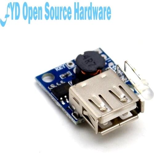 1pcs Input 2.6-5.5V output 5V ultra-small mobile power board with light 3A high efficiency boost board DC-DC boost module