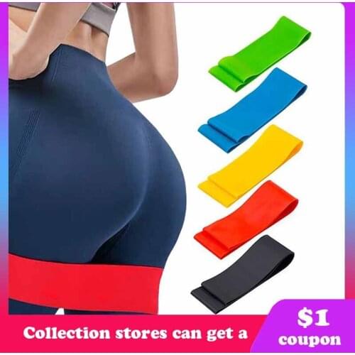 5Pcs/set Resistance Bands with 5 Different Resistance Levels Yoga Bands Home Gym Exercise Fitness Equipment Pilates Training