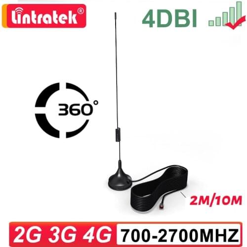 700-2700MHZ 2G 3G 4G Antenna for Mobile Phone Signal Booster Amplifier Repeater N Male Connector GSM UMTS LTE Omni Suction Cup
