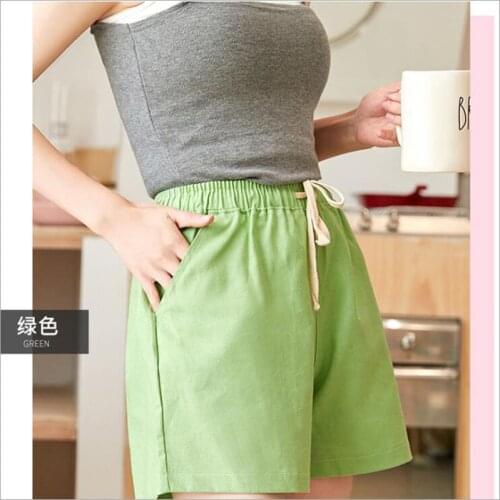 Women Summer Flax Shorts Cotton and linen Trousers High Waist Ladys Loose and Comfortable Hot breeches Girls' Luxury Garments