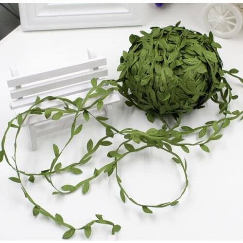 20 Meter Silk Nature Flowers Garland Green Artificial Leaf Leaves Vine Wedding Decoration DIY Scrapbooking Craft Fake Flower