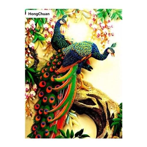 Wealthy Peacock Mural 5D DIY Full Square/Round Diamond Painting Diamond Embroidery Diamond Cross Stitch Home Decoration Gift