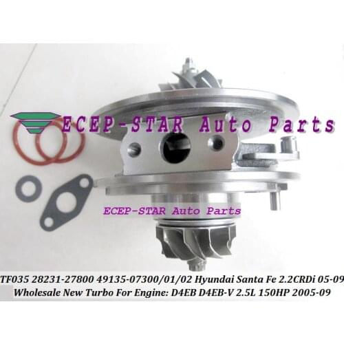 Free Ship Turbo Cartridge CHRA TF035 28231-27800 49135-07100 49135-07300 49135-07302 For HYUNDAI Santa Fe 05-09 D4EB V 2.2L CRDi