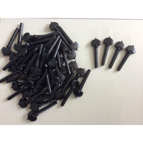 15 sets (60 pcs) violin pegs 4/4 natural Ebony wood violin parts pegs