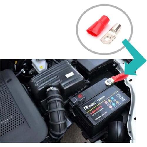 20Pcs Heavy Duty Wire Lugs Battery Cable Ends Copper Ring Terminal Connectors (4 AWG & 2 AWG)