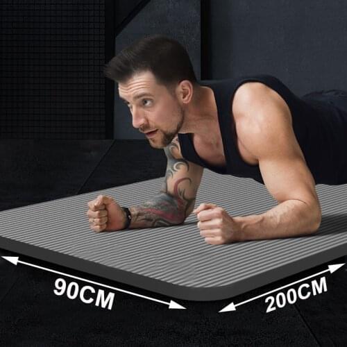 200X90X2CM Non-slip Yoga Mat High Density NBR Fitness Exercises Gym Mat With Carrying Strap And Bag For Men Sport Pad Tapete