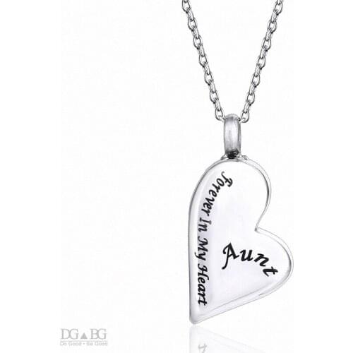 Heart Shaped Necklace Memorial Loved ones Family Relatives Cremation Urn Ashes Pendant Keepsake Jewelry Spirit OF Commemoration