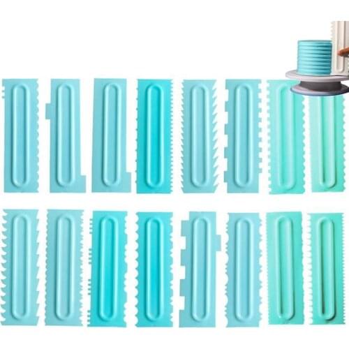 Modelling Smoother Polisher Fondant Cake Scraper Blade Pastry Spatulas Cream Pastry Icing Comb Set DIY Baking Tools For Cakes