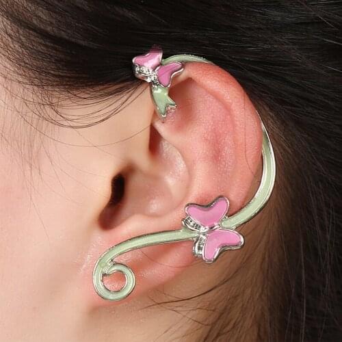 Fashion women jewelry Glow Series clip earrings cute style girls Butterfly flower Glow clip stud earrings ear cuff ear ornament