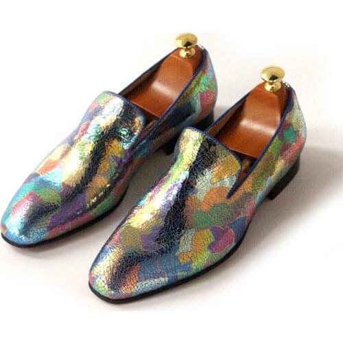 New European Italian Shoes For Men Cow Leather Mens Footwear Gents Camouflage Printing Mens Shoes Formal Luxury Design Man Shoe