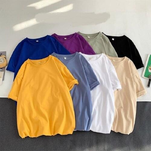 New Women t shirt Fashion Loose Tops Tee Casual Summer Men t shirt Long t shirts For Lovers Clothing S~3XL Cotton t shirt Unisex