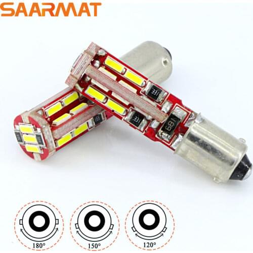 Pair BA9S BAX9S BAY9S 19-SMD 120/150/180-degree Reverse Light Turn Signal Parking Lamp White