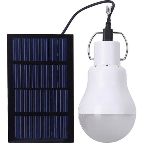 Portable Solar Powered LED Lamp Charged Solar Energy High Temperature and Shatter Resistance Outdoor Camping Garden Emergency