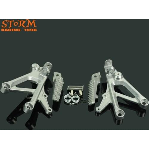 Front Footpegs Foot Pegs Footrest Pedals Bracket For HONDA CBR600 F4 CBR600F4 1999-2000 CBR600F4I CBR600 F4I 2001-2006
