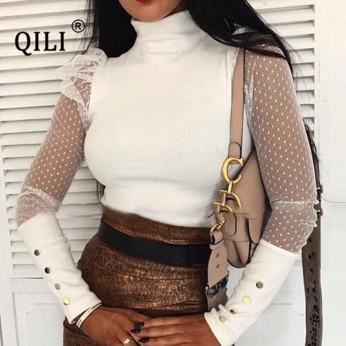 Женские футболки с длинным рукавом Qili China At AliExpress