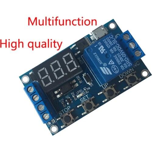 1 Channel 5V Relay Module Time Delay Relay Module Trigger OFF / ON Switch Timing Cycle 999 minutes for Arduino Relay Board Rele