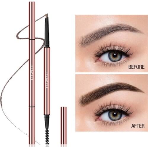 O.TWO.O Ultra Fine Triangle Eyebrow Pencil Precise Brow Definer Long Lasting Waterproof Blonde Brown Eye Brow Makeup 6 Colors