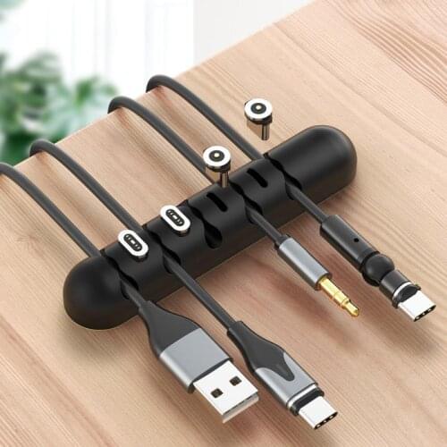 Smart Cable Winder Flexible Silicone Cord Management Cable Holder Clips for USB Cable Mouse Headphone Earphone Network Cable