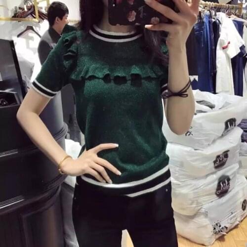 VOGLUSTRE Women's Knitted T-shirts