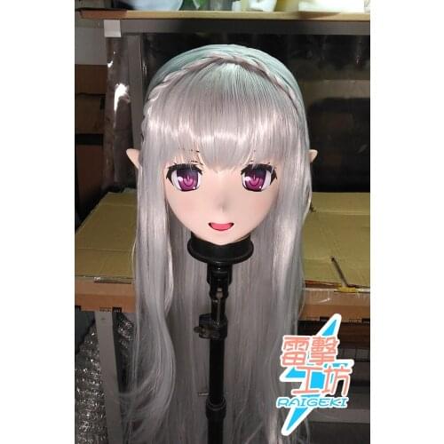 X-KM143)Quality Handmade Female/Girl Resin Japanese Cartoon Character Animego Cosplay Kigurumi Mask Crossdresser