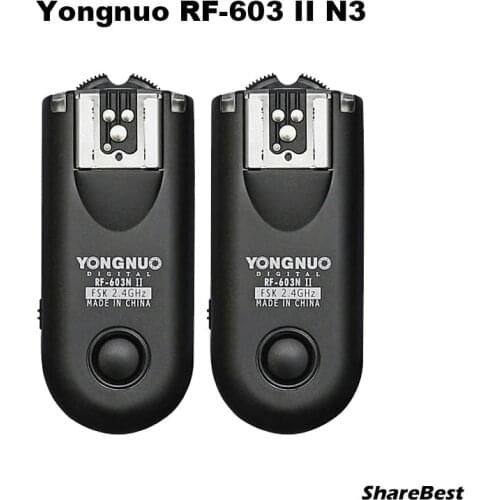 Yongnuo RF-603 II N3, RF603 II RF 603 II Flash Trigger 2 Transceivers for Nikon D600 D610 D90 D5000 D5100 D3100 D3200 D7000
