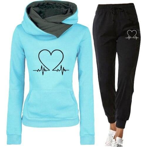 2021 New Woman Tracksuit Two Piece Set Hoodies+Pants Pullovers Sweatshirts Female Jogging Woman Clothing Sports Suit Outfits