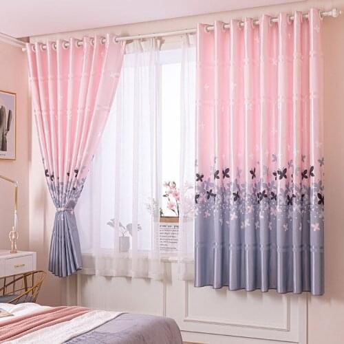 1pcs New Printed Curtain Finished Shading Bedroom Bay Window Curtain Fabric Door Curtain Household Partition Curtain Top F8325