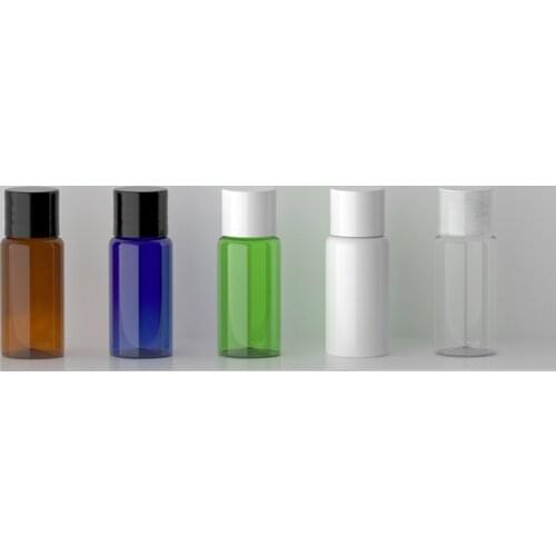 15ML 100pcs Transparent White Brown Blue Empty Screw Cap Refillable Cosmetic Bottle Travel Portable Lotion Cream Plastic Bottles