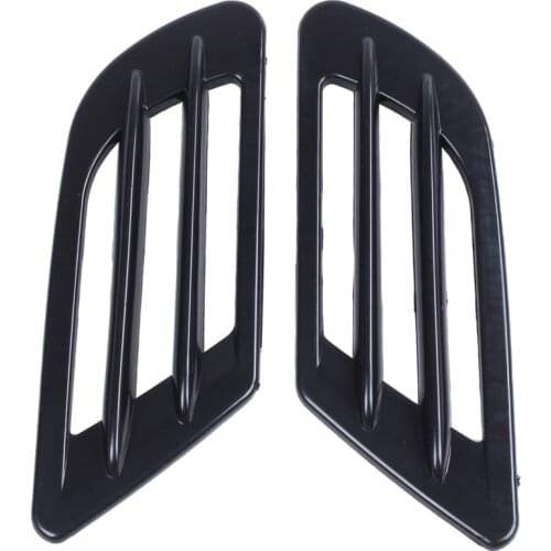 Car Side Vent Air Flow Fender Intake Sticker Decor Black 2pcs