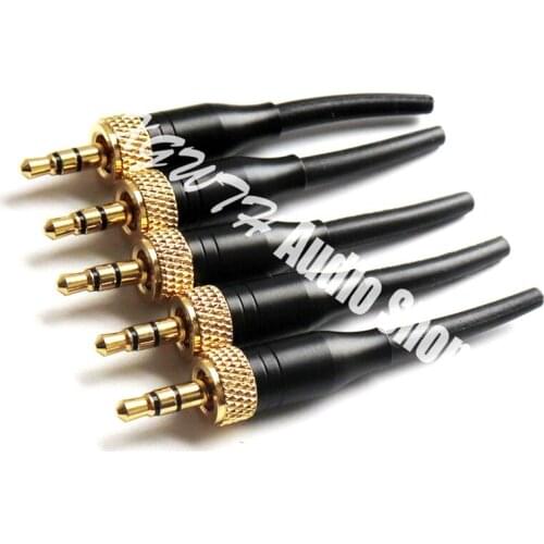 3.5mm 1/8" Stereo Screw Lock Audio Spare Plug Connector Adapter For Sennheiser Sony Headset Tie Clip Lavalier Microphone Mics