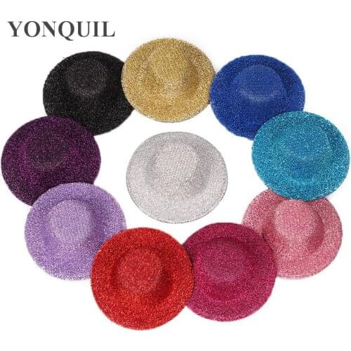 5Cm Sequin Mini Top Hats Girl Party Headwear DIY Hair Accessories Blingbling Party Church Bowler Hats Baby Hairstyle Multicolor