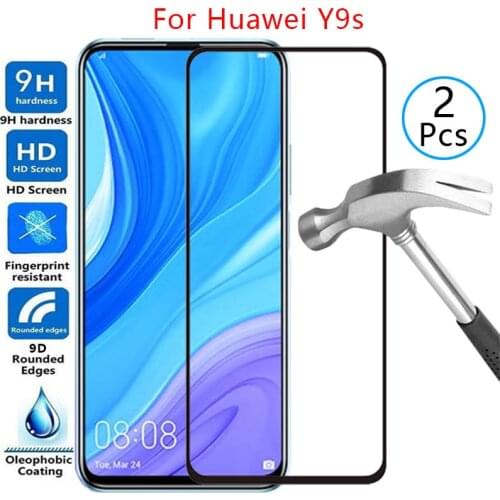 9d screen protector tempered glass case for huawei y9s cover on huaweiy9s y 9s y9 s ys9 9ys s9y protective phone coque bag honor
