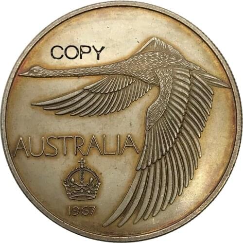 Australia 1 One Dollar Pattern 100 Crown Goose Dollar 1967 Cupronickel Plated Silver Copy Coin Commemorative COINS
