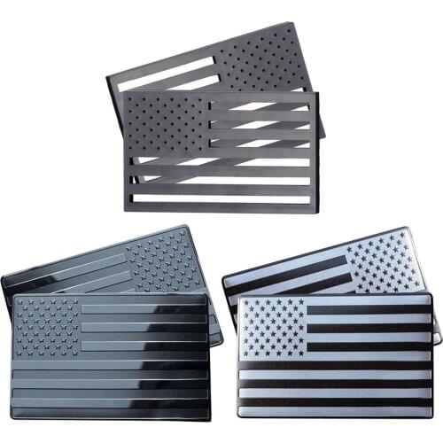 America Flag Car Sticker 3D Decorative Side Label Aluminum Alloy USA National Flag For Motorcycle Auto Exterior Accessories