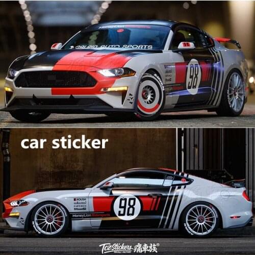 Car stickers FOR Ford Mustang racing decoration modified body painting film professional custom stickers color stickers